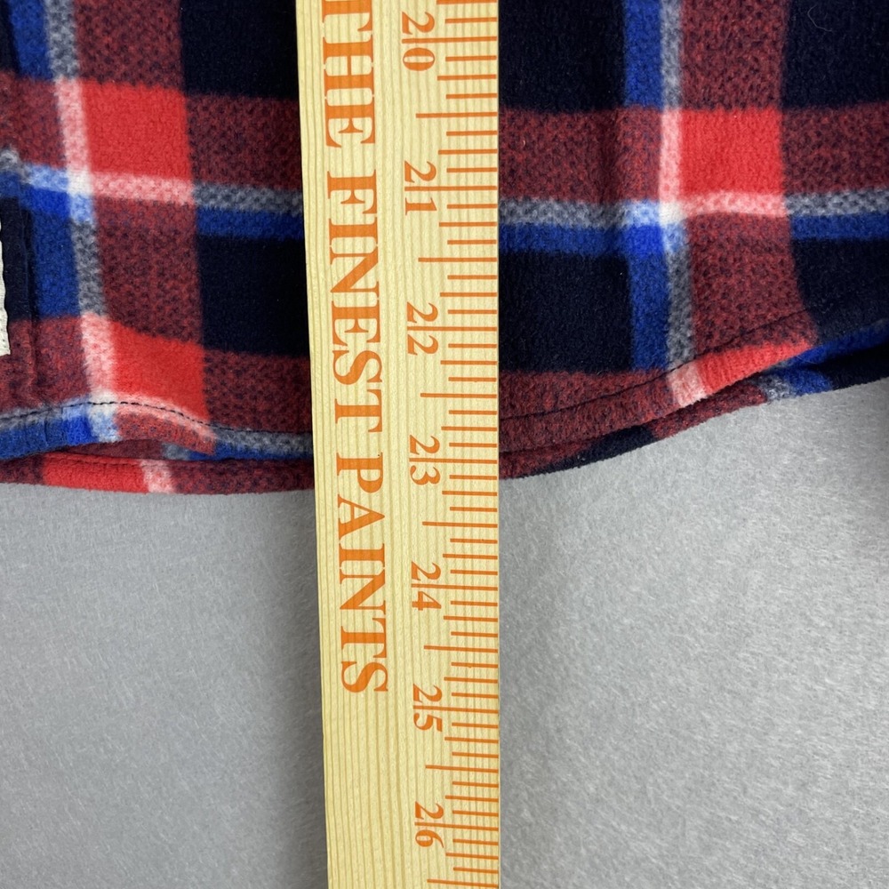 Abercrombie‎ Kids Flannel Shirt Size 13/14 Red Blue Plaid Long Sleeve - Picture 10 of 10